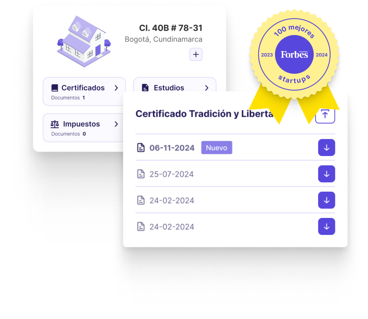Certificado de tradición y libertad